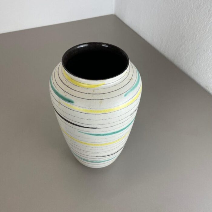 fat lava colorful pottery vase attributed to bay ceramics germany 1960s 6