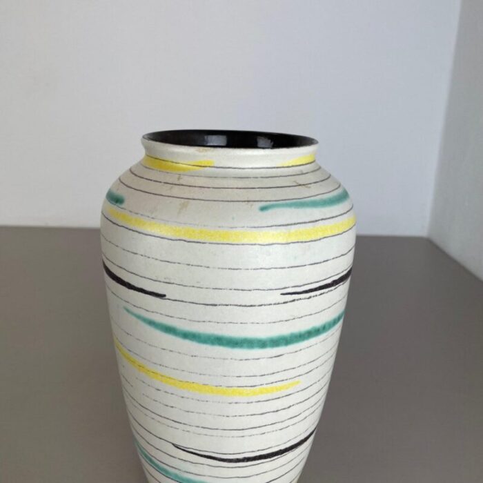 fat lava colorful pottery vase attributed to bay ceramics germany 1960s 7