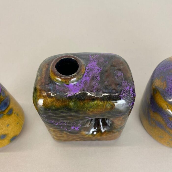 fat lava vases from marei germany 1970 set of 3 10