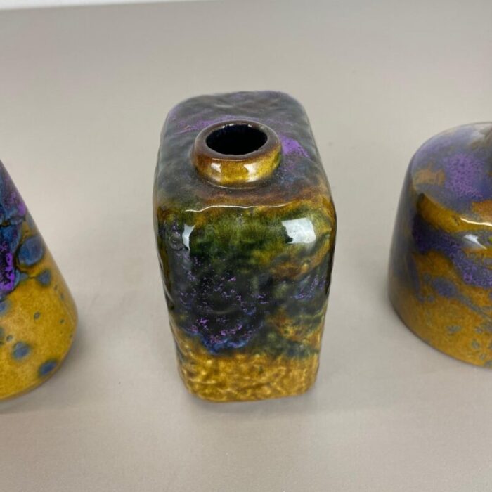 fat lava vases from marei germany 1970 set of 3 11