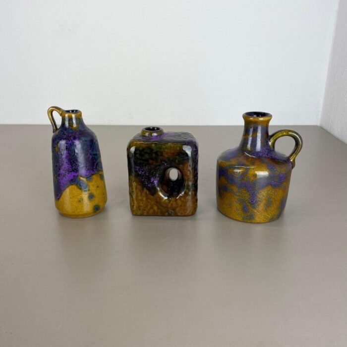 fat lava vases from marei germany 1970 set of 3 2