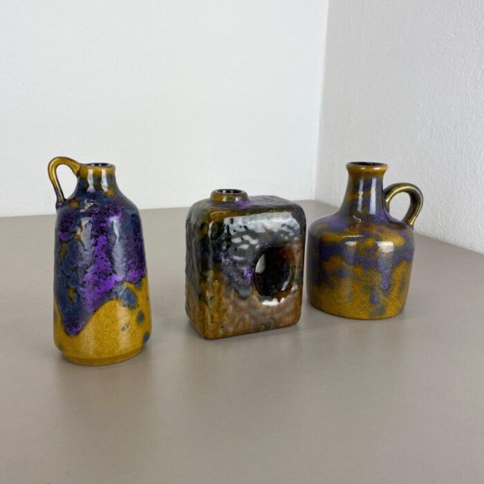 fat lava vases from marei germany 1970 set of 3 3