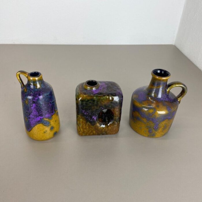 fat lava vases from marei germany 1970 set of 3 4