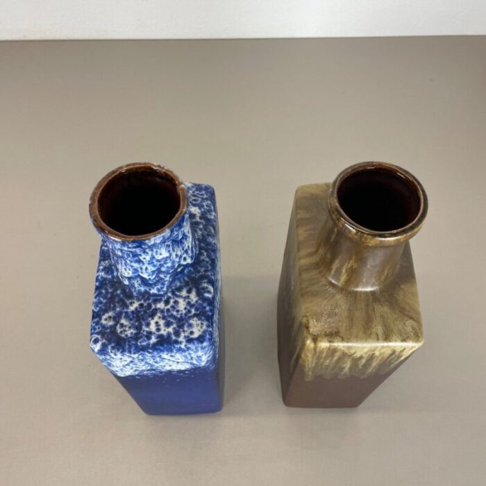 fat lava vases from scheurich germany 1970s set of 2 5