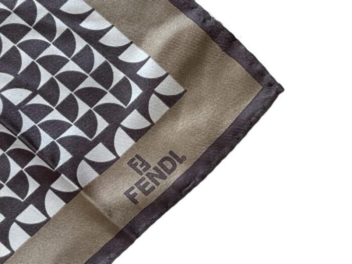 fendi graphic silk logo scarf 2139