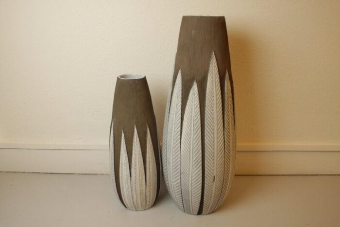 floor vases by anna lisa thomson 1950s set of 2 2