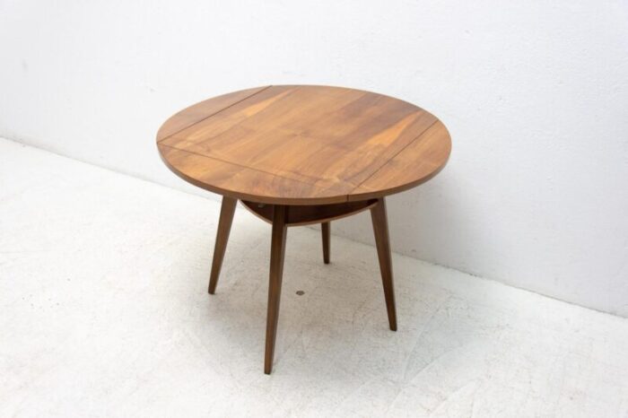 folding walnut coffee table czechoslovakia 1950s 1715