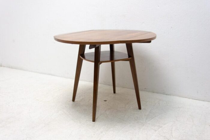 folding walnut coffee table czechoslovakia 1950s 4660