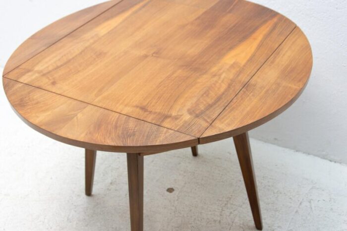 folding walnut coffee table czechoslovakia 1950s 5363