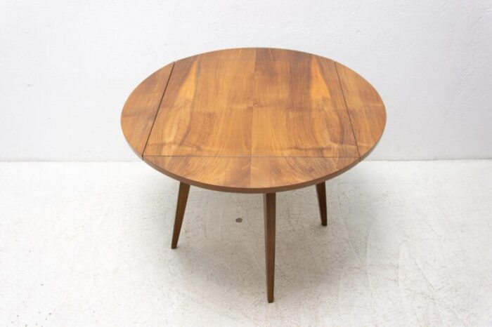 folding walnut coffee table czechoslovakia 1950s 6638