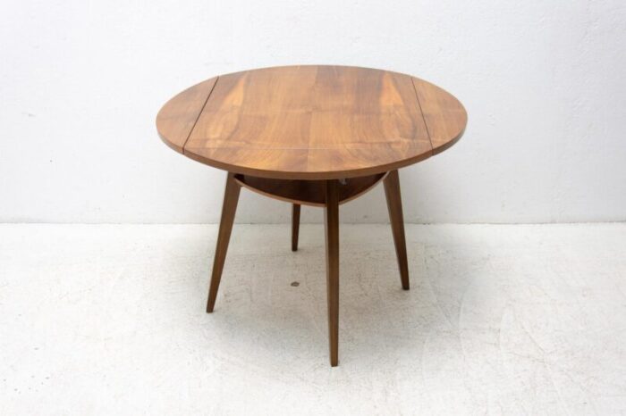 folding walnut coffee table czechoslovakia 1950s 6644