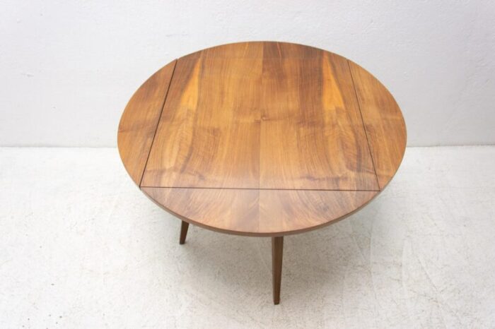 folding walnut coffee table czechoslovakia 1950s 7726