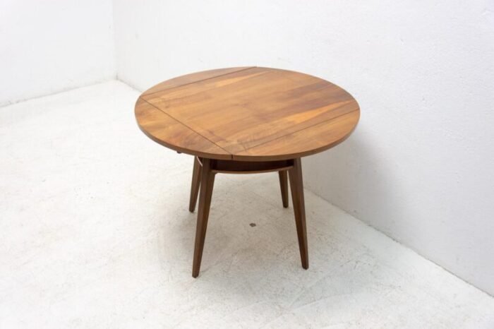 folding walnut coffee table czechoslovakia 1950s 8355