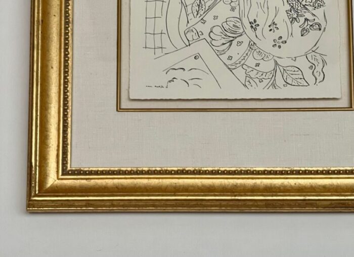 framed reproduction lithograph after henri matisse drawing 6699