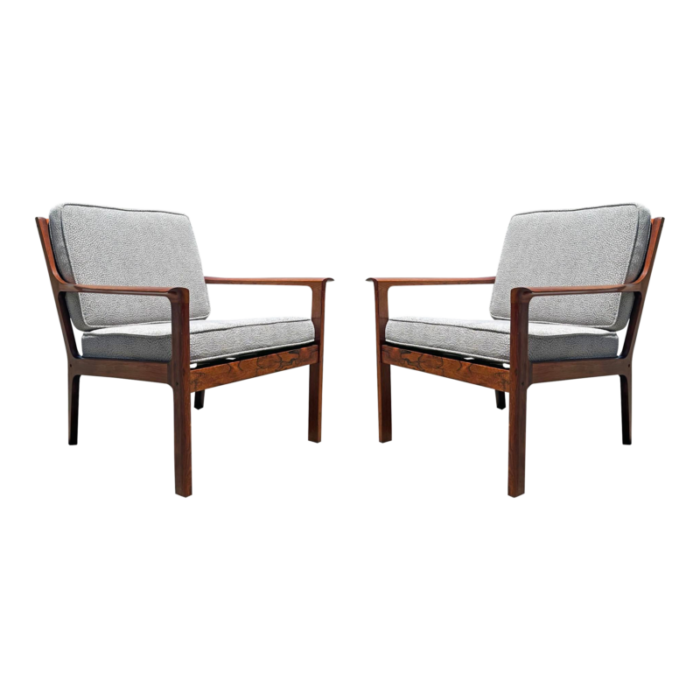 fredrik kayser vatne mbler model no 935 rosewood armchairs 2928