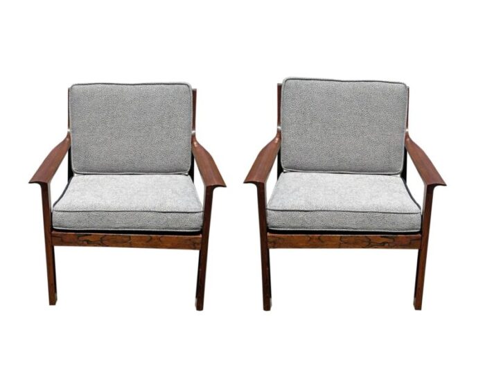 fredrik kayser vatne mbler model no 935 rosewood armchairs 3474