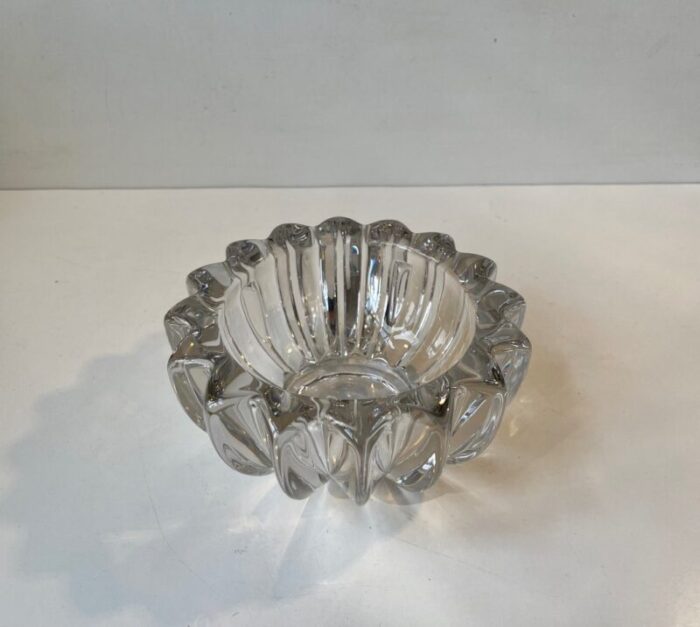 french art deco glass bowl by pierre davesn 1940s 1