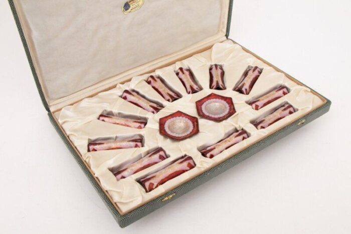 french art deco mary lou limoges knife rests in box 1930 set of 14 4