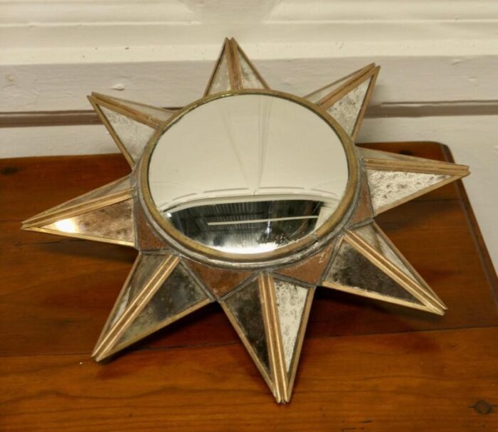 french art deco style starburst mirror 1960 4