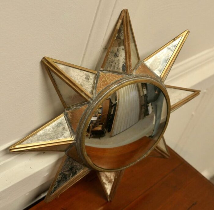 french art deco style starburst mirror 1960 6