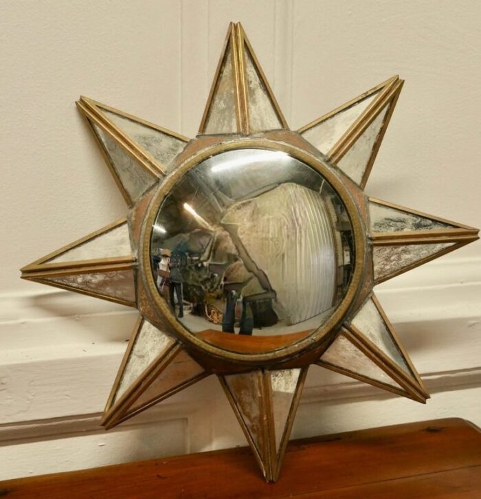 french art deco style starburst mirror 1960 7