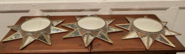 french art deco style starburst mirror 1960 8