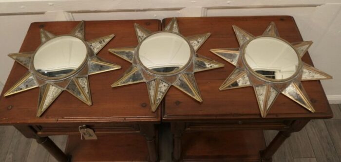 french art deco style starburst mirror 1960 9