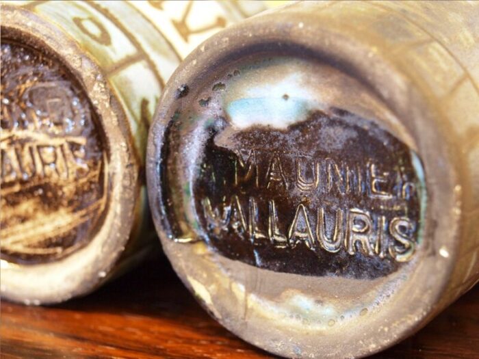 french ceramic spice jars by alain maunier for vallauris 1950s set of 3 3