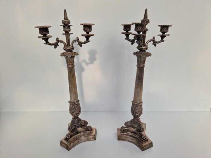 french empire candleholder 1830 set of 2 2