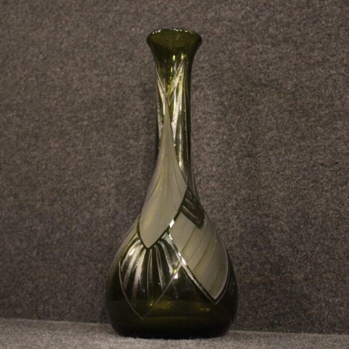 french glass vase by legras 1920s 1