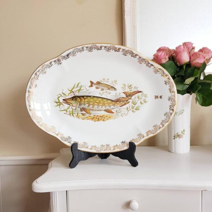 french porcelain fish plates from limoges set of 13 3796