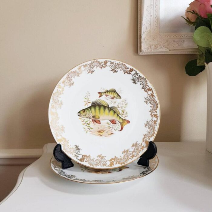 french porcelain fish plates from limoges set of 13 5601