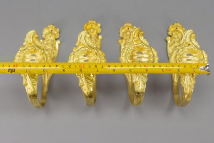 french rococo style gilt bronze curtain tiebacks or curtain holders 1890s set of 4 16