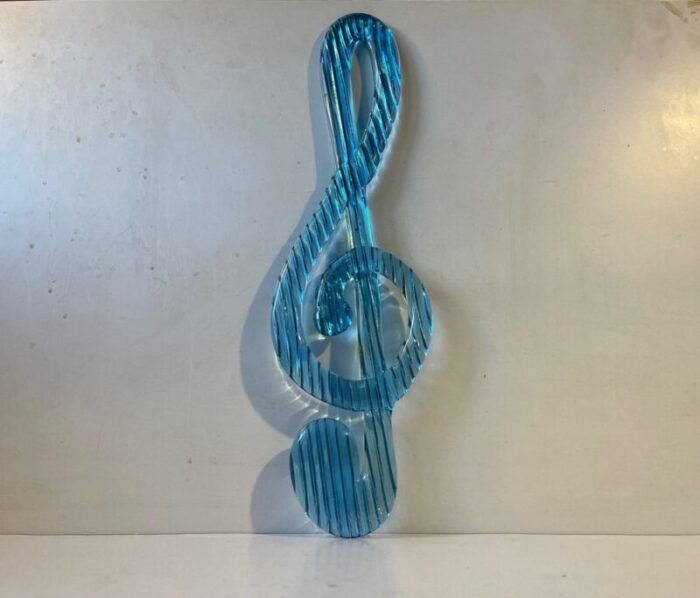 g note wall plaque in blue glass by elving conradsson for bergdala 1970s 4