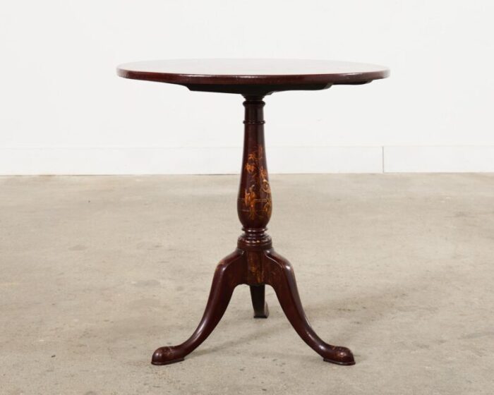 georgian style lacquered japonisme tilt top center table 0731