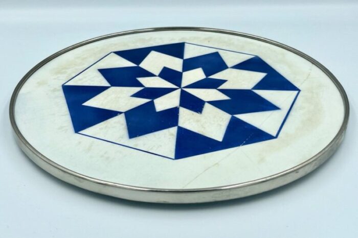 german art deco ceramic round serving tray 1940s 1