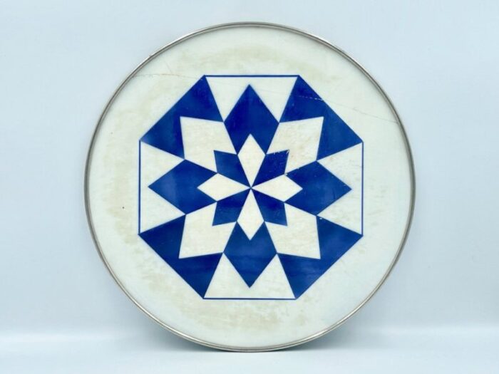 german art deco ceramic round serving tray 1940s 2