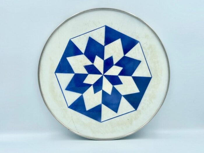 german art deco ceramic round serving tray 1940s 7