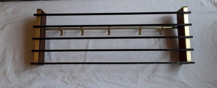 german wall mounted coat rack in teak 1970s 3