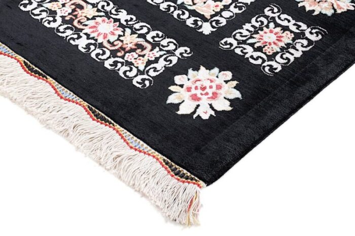 ghom silk rug in black 9