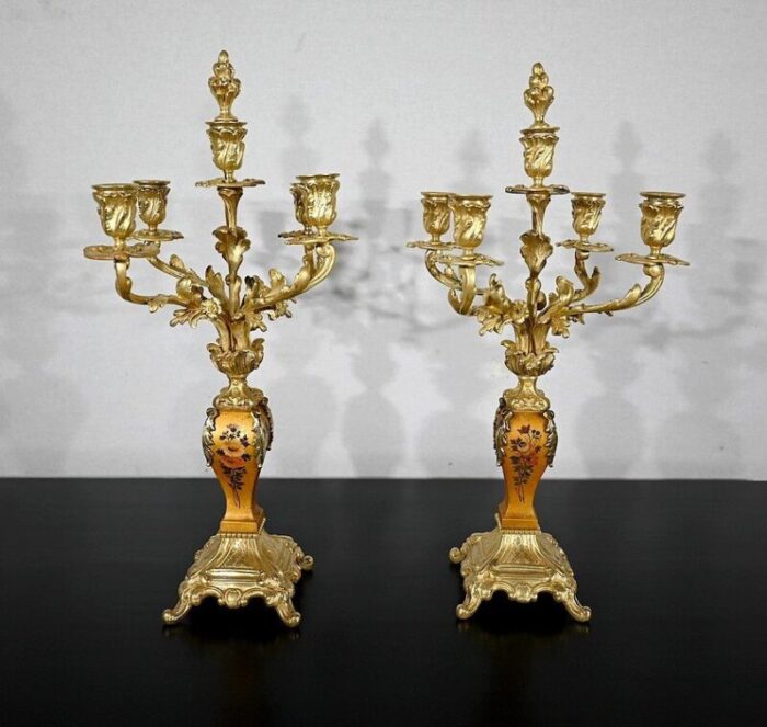 gilt bronze and martin varnish fireplace trim in louis xv style mid 19th century set of 3 26