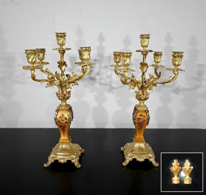 gilt bronze and martin varnish fireplace trim in louis xv style mid 19th century set of 3 27