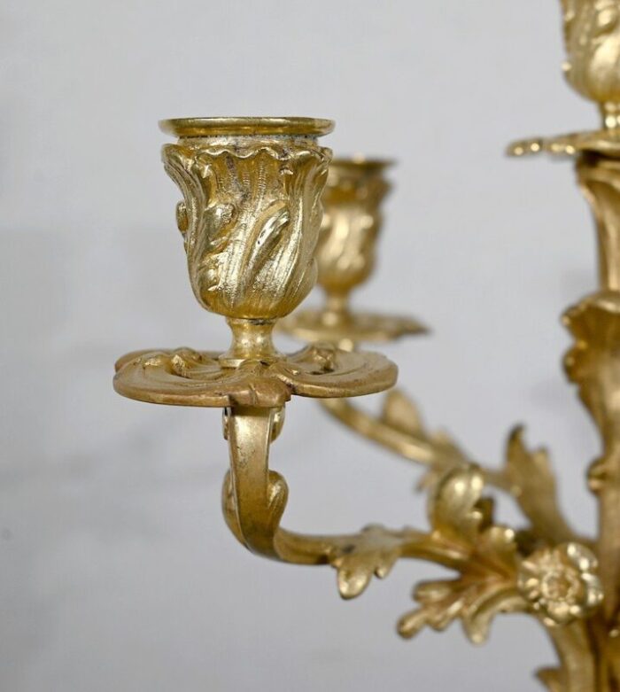 gilt bronze and martin varnish fireplace trim in louis xv style mid 19th century set of 3 31