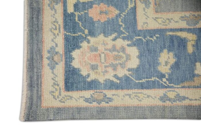 gray and blue handmade turkish oushak rug 62 x 911 1543