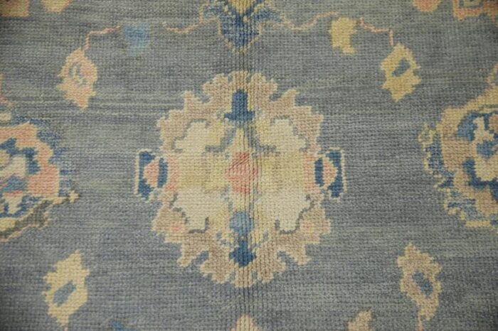 gray and blue handmade turkish oushak rug 62 x 911 4809