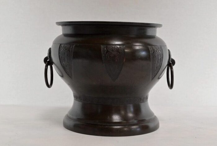 greek inspiration bronze cache pot 1900s 1