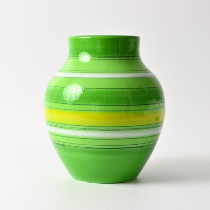 green colored vase by aldo londi for bitossi 1