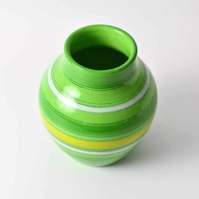 green colored vase by aldo londi for bitossi 11