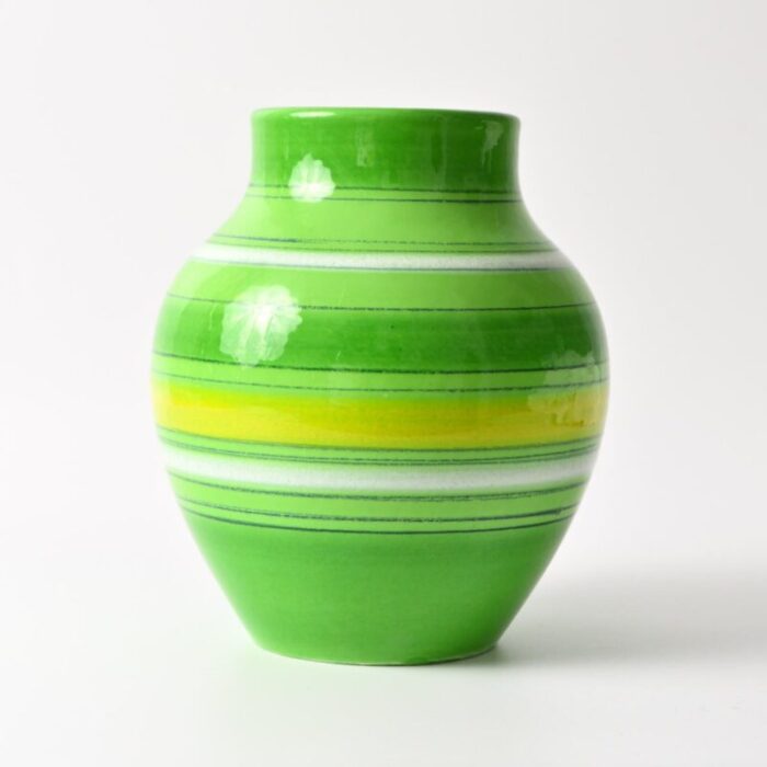 green colored vase by aldo londi for bitossi 2