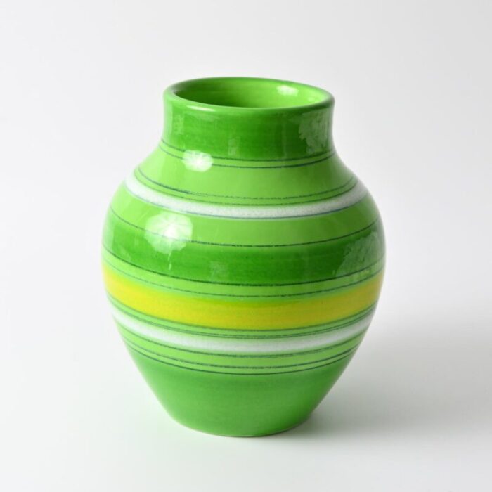 green colored vase by aldo londi for bitossi 4